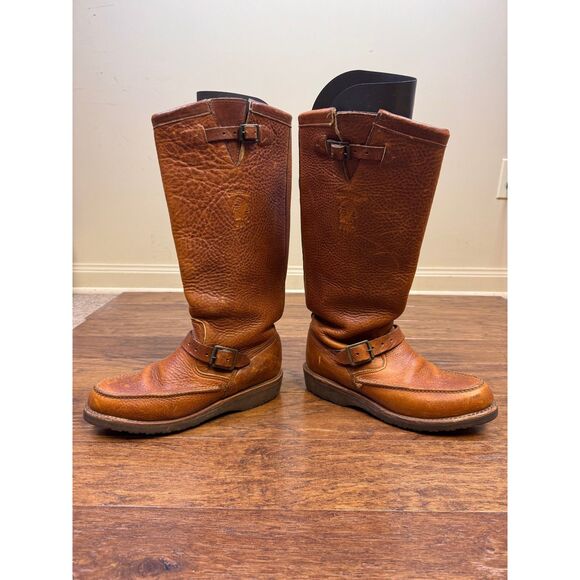 KING RANCH CHIPPEWA Full Leather Snake/Hunting Boots, Sz 9B - Picture 4 of 10